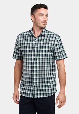 SS Trent Check Shirt -INK MULTI