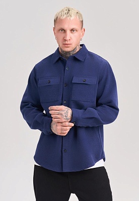 Tommy Shacket L/S_Navy Solid