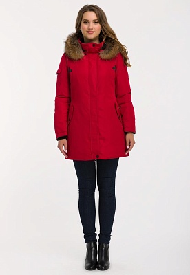 Maria Down Padded Winter Jacket - Red